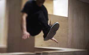 Gutt hopper over parkourelement